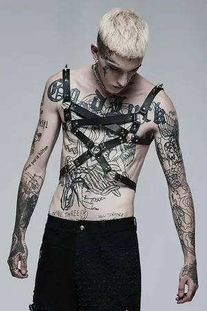 Deri Erkek Göğüs Harness - APFTM218
