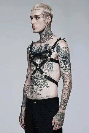 Deri Erkek Göğüs Harness - APFTM218