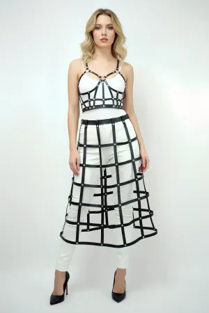 Deri Etek ve Deri Göğüs Harness Takım, Cosplaywear - APFT1013