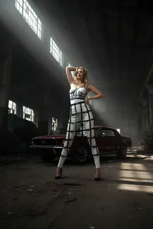 Deri Etek ve Deri Göğüs Harness Takım, Cosplaywear - APFT1013