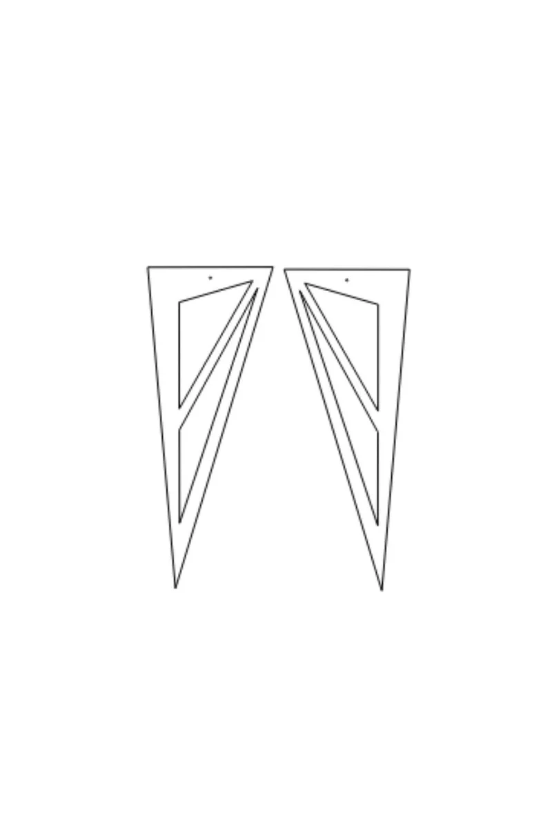 White Light-Shifting Festival Earrings Geometric