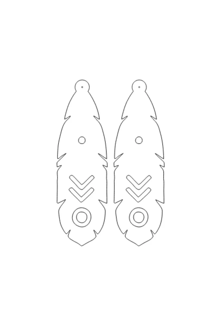 Abstract Design Drop Earrings Close-Up Pattern