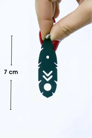 Rainbow Reflektörlü Boho Küpe, Etnik Lazer Kesim Küpe - APBJ028