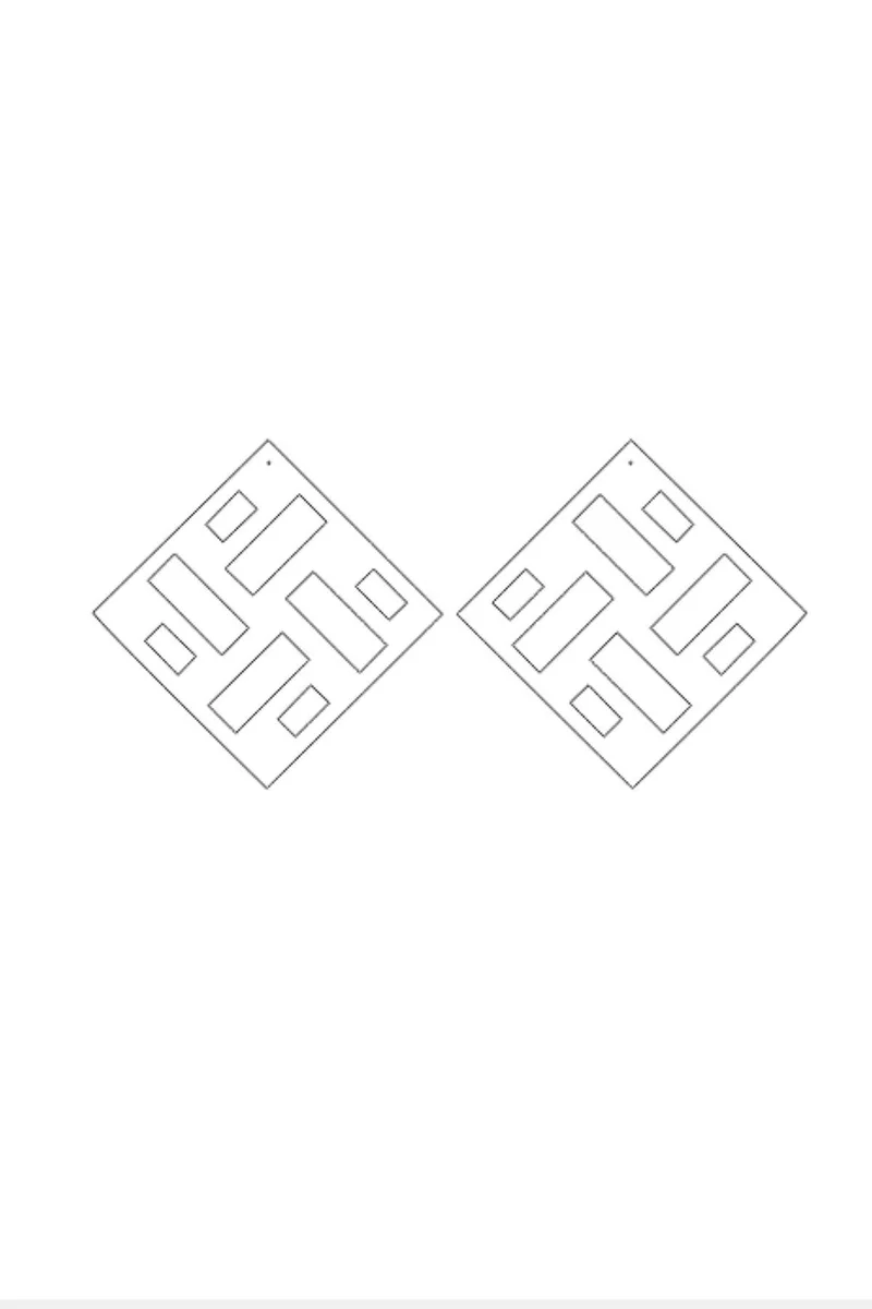 Reflective Jewelry Accessory Profile View Geometric
