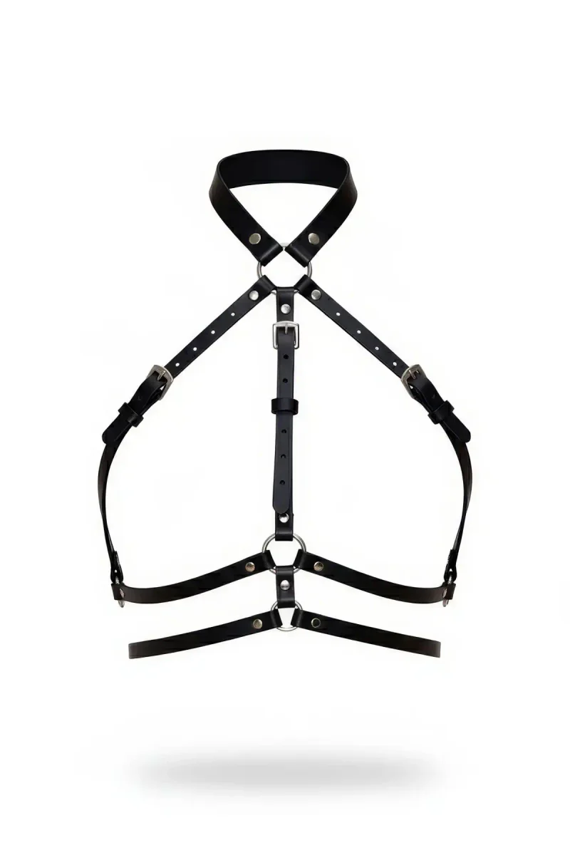 Siyah suni deri kadın vücut harness aksesuarı ayarlanabilir tokalar