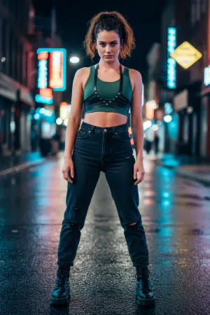 Siyah Kadın Kemer Zımba Detaylı Deri Vücut Kemeri - APFT199