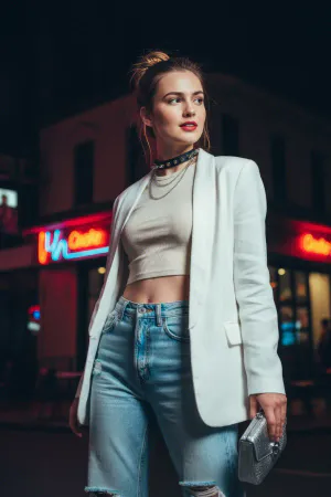 Siyah Choker Zımba Detaylı Deri Kolye - APFT975