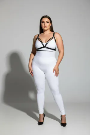 Büyük Beden Siyah Kadın Harness Büstiyer Tarzı Şık Aksesuar - APFT238