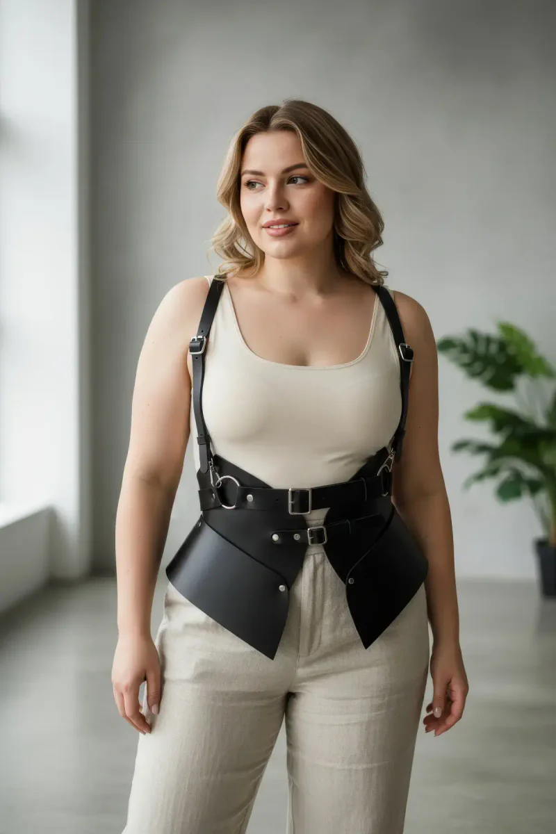 Vegan Leather Corset Belt