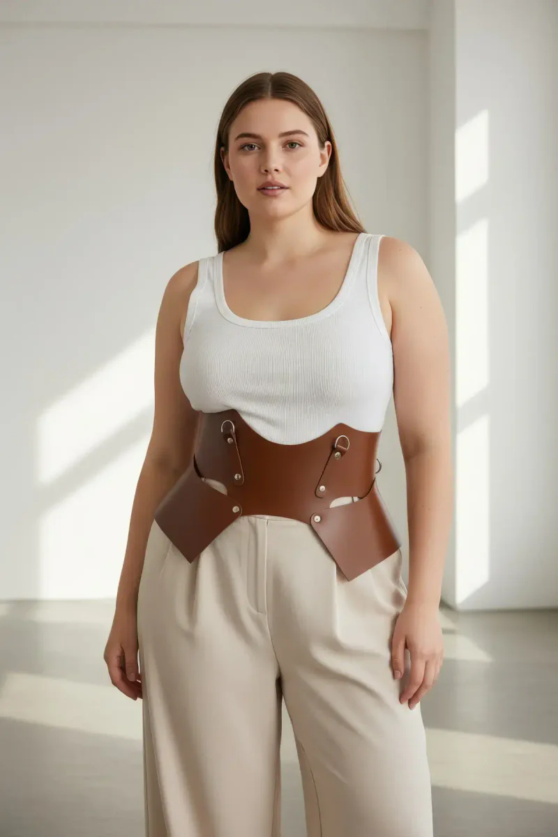 Fashion Harness Accessory Tan Underbust Waist