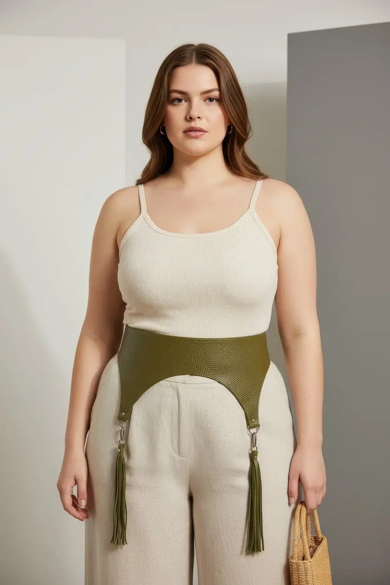 Vegan Leather Waist Harness Tass