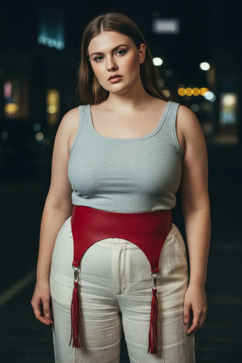 Red Tassel Waist Harness Plus