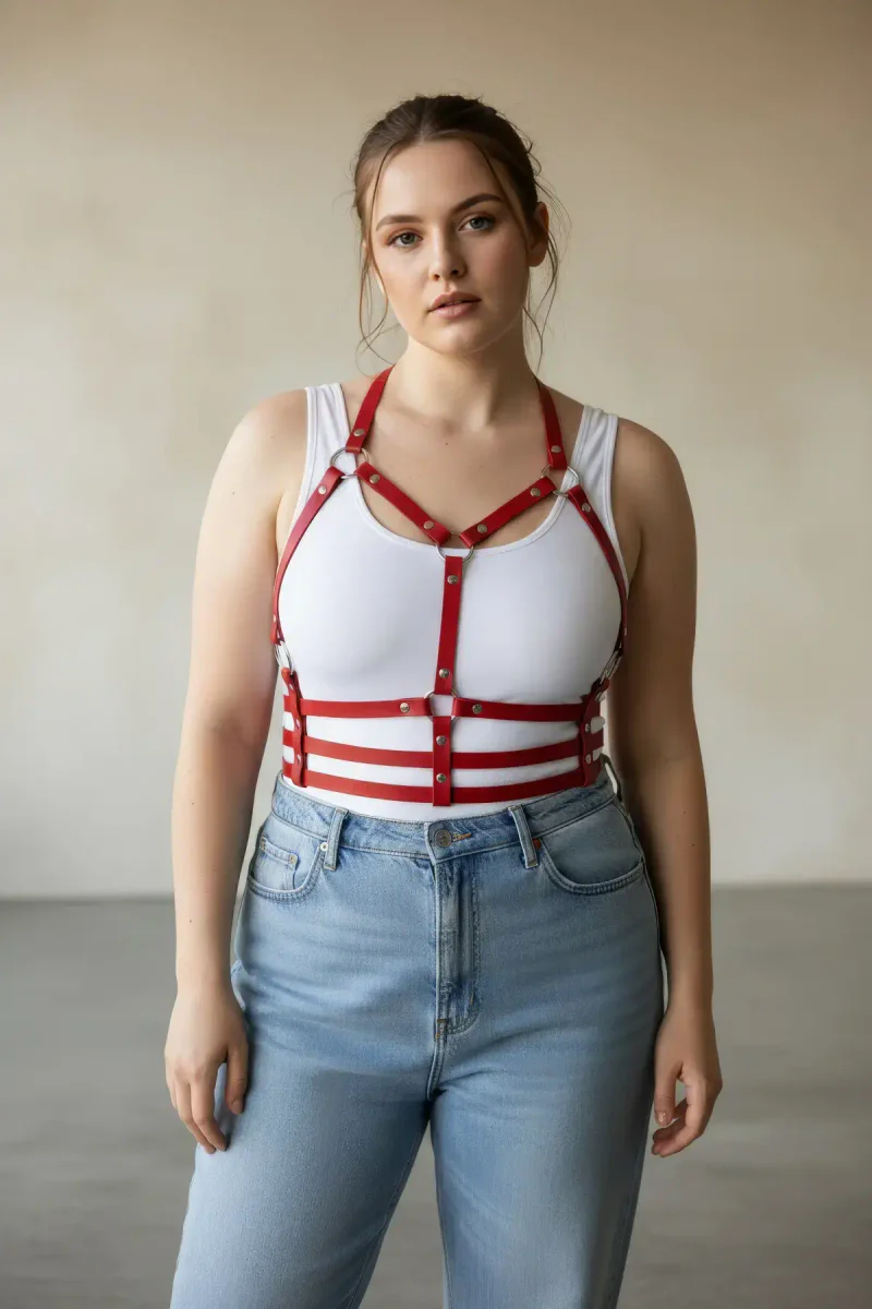 Strappy Red Chest Harness