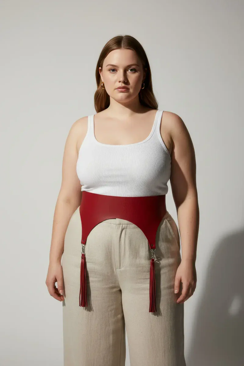 Red Waist Harness Fashion Accessory with
