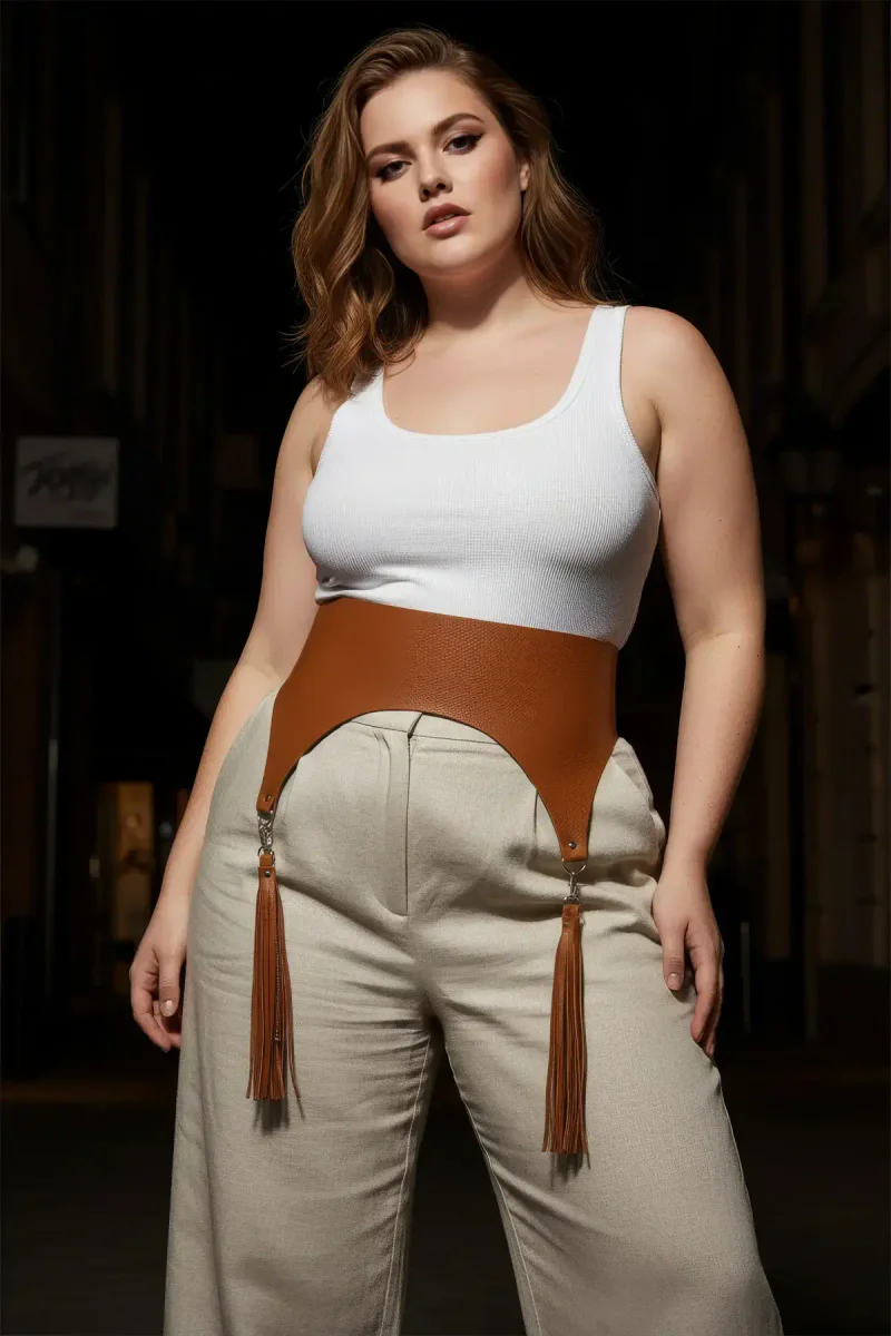 Faux Leather Corset Belt Styling