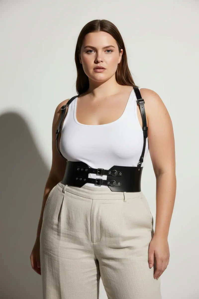 Adjustable Faux Leather Harness