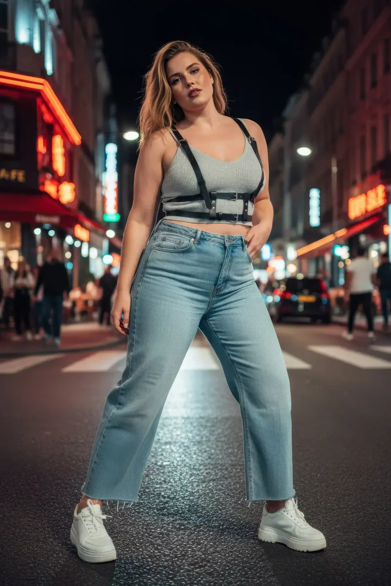 Adjustable Chest Harness Outfit Street