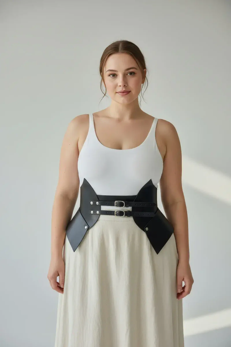 Structured Waist Belt Black Side