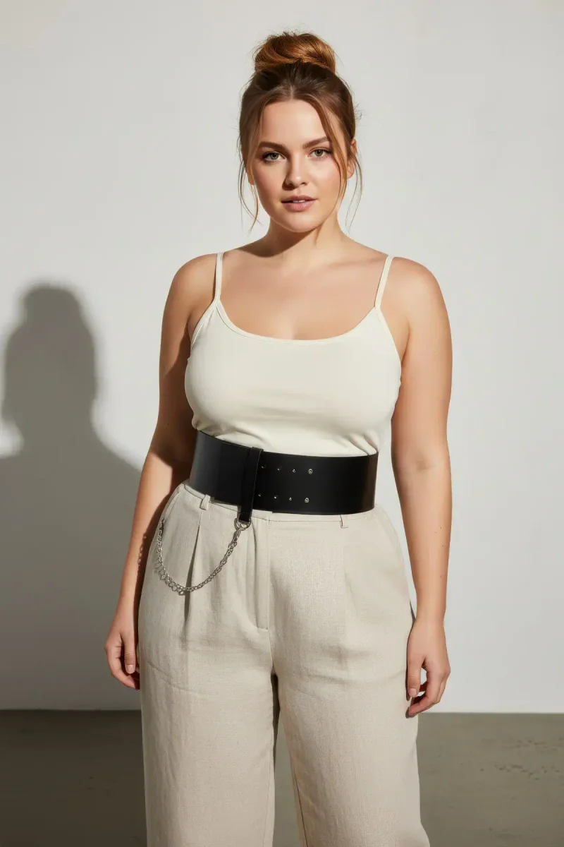 Plus Size Waist Belt Faux Leather