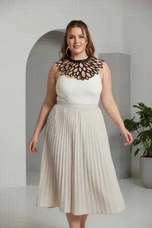 Büyük Beden Siyah Kadın Choker Lazer Kesim Estetik Kombin Tamamlayıcı - APFT1407