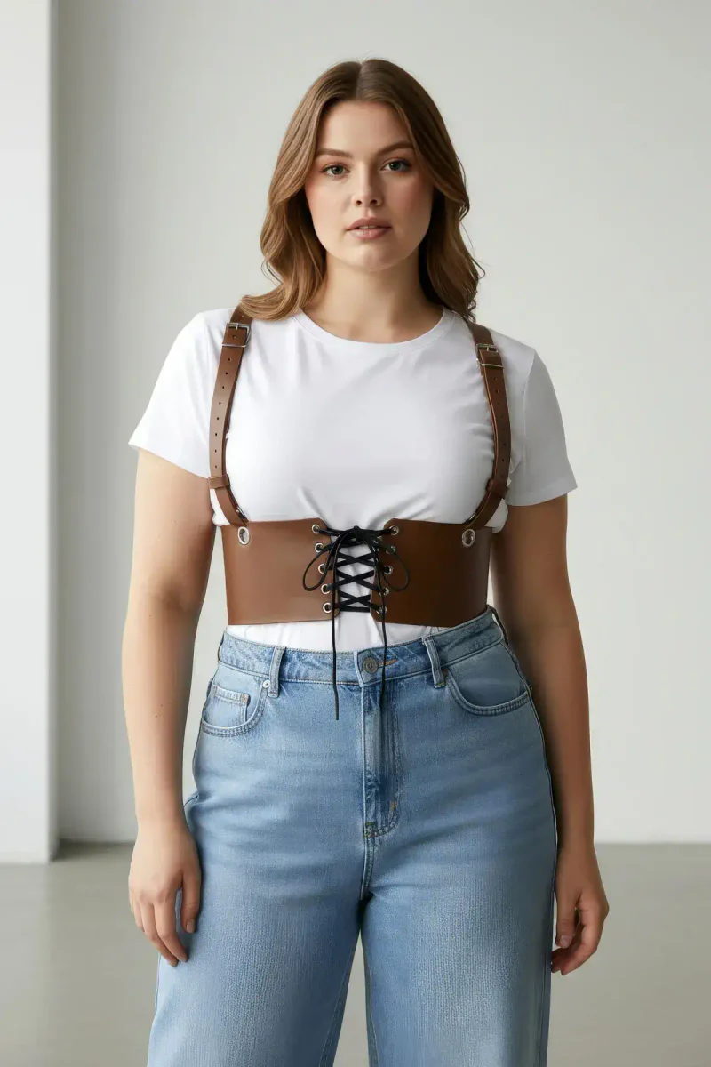Vegan Leather Underbust Cors