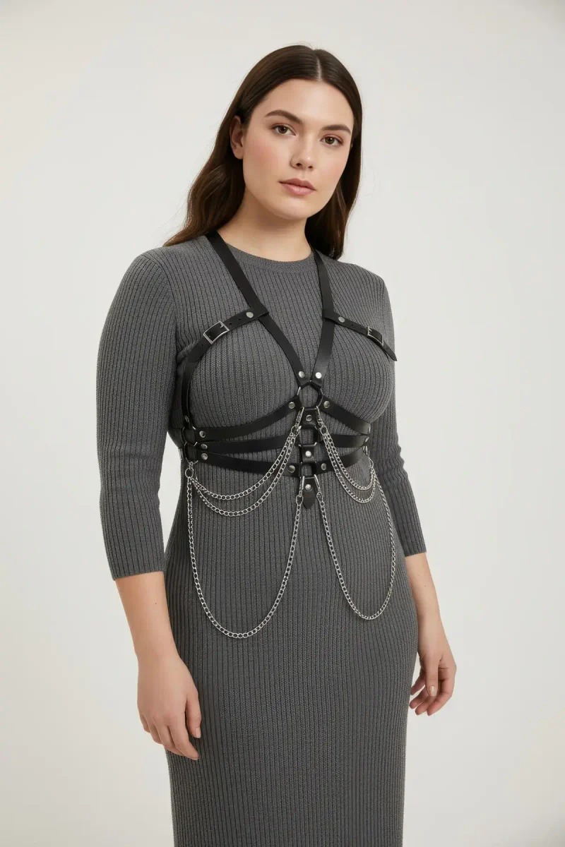 Plus Size Body Harness Lingerie Side